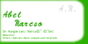 abel marcso business card